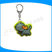 100% pvc keychain, reflex keychain mit kundengebundener form